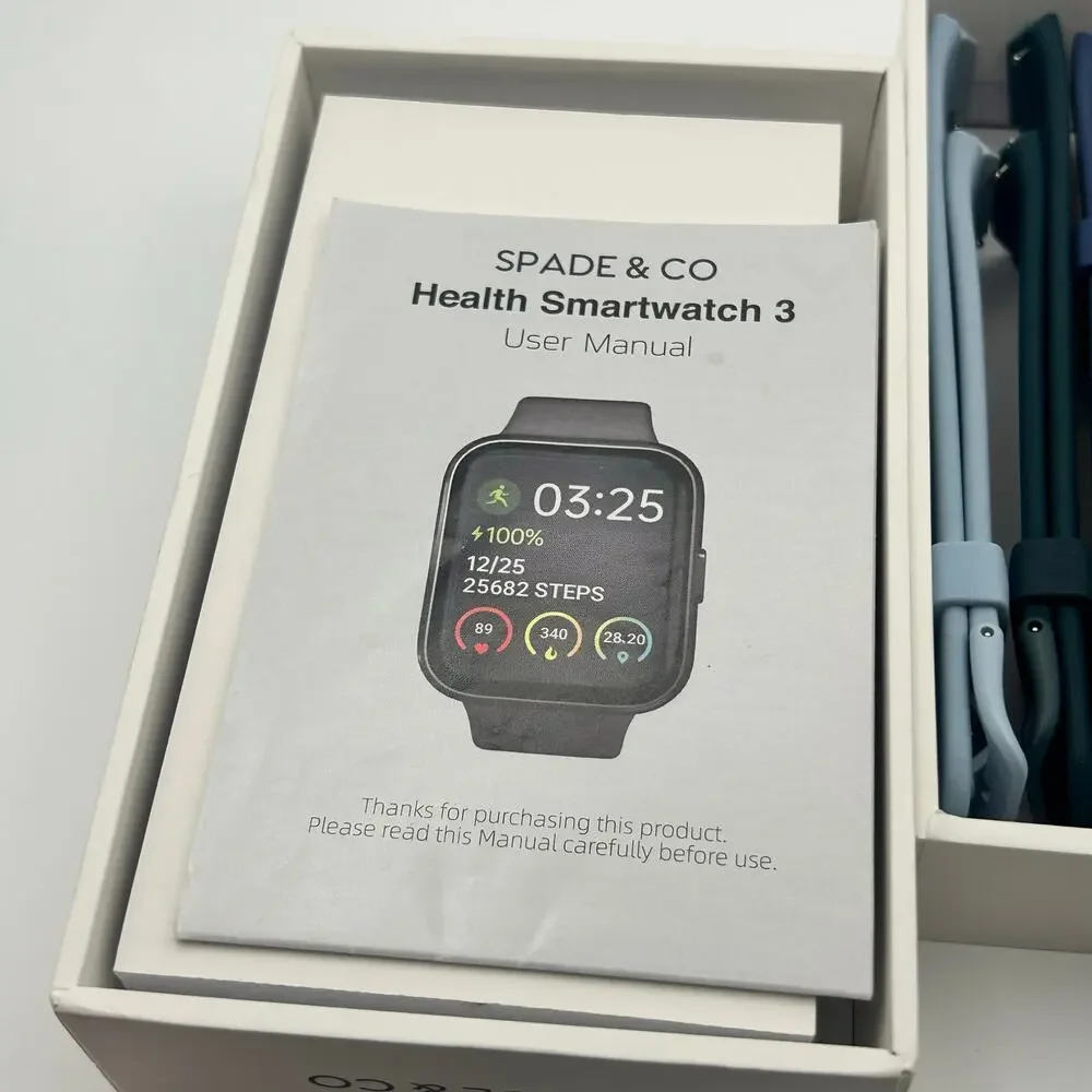 Spade & Co Health Smartwatch 3 for Android - Black - Smart Watch